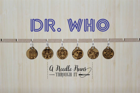 Dr. Who Inspired - Stitch Markers (set of 6)