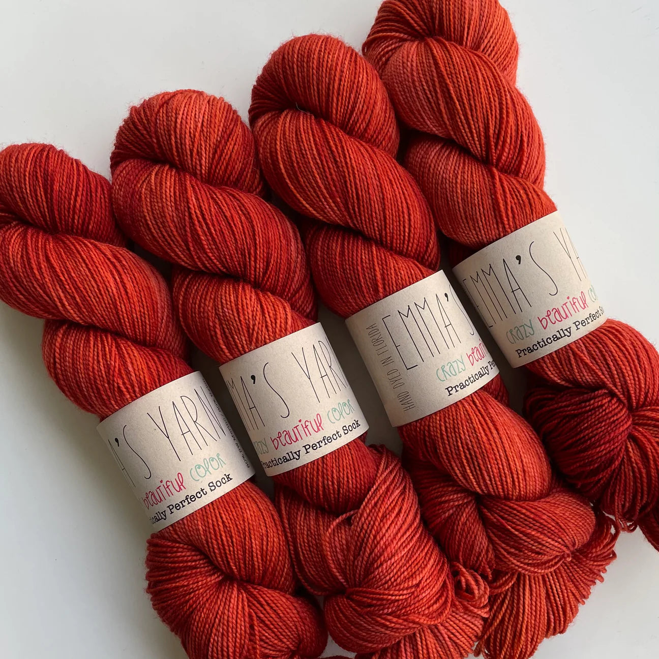 Emmas yarn; Practically perfect Sock; foxy Lady