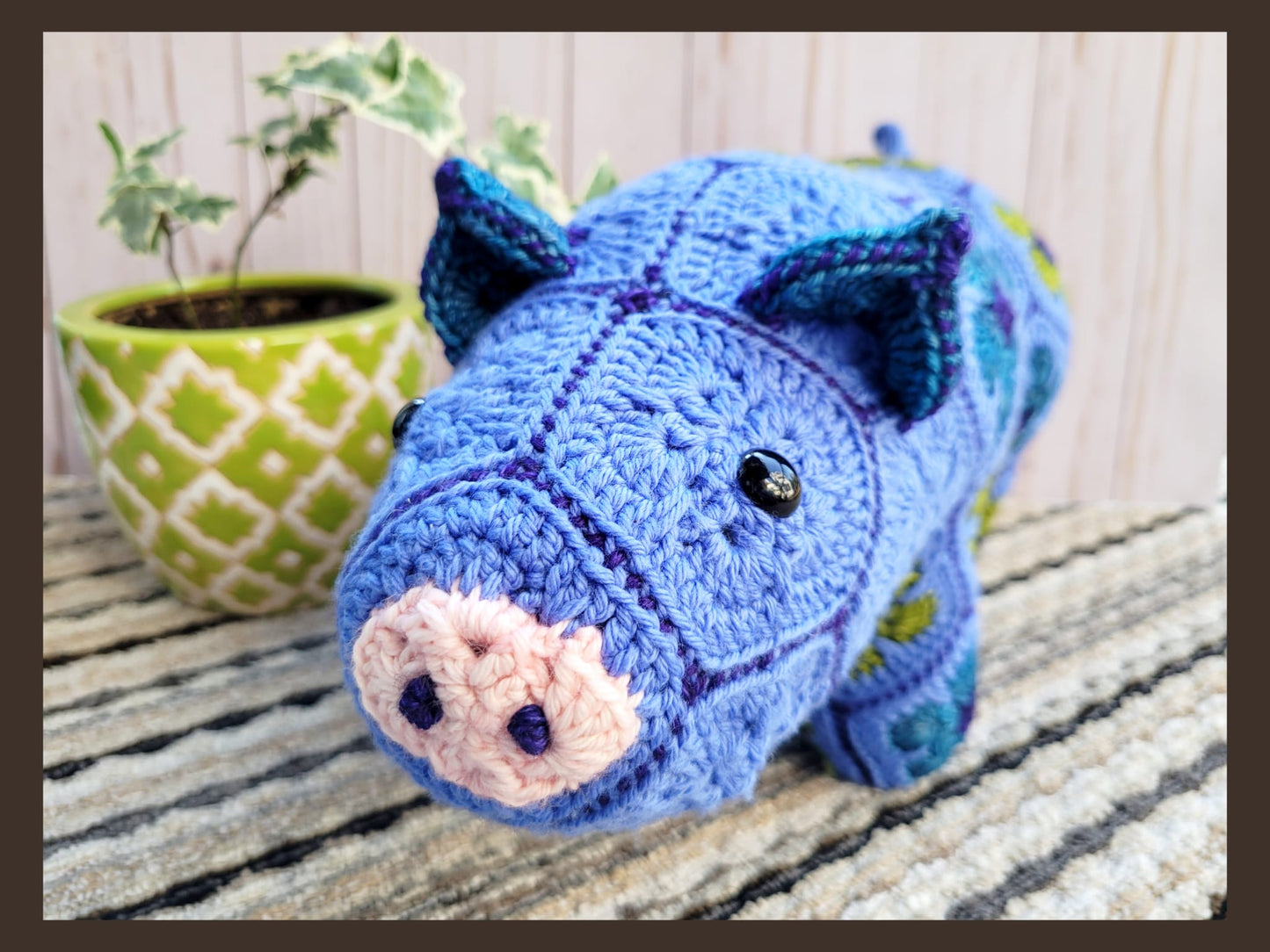 Crochet an African Flower Pig October 12, 26th & November 9th Class