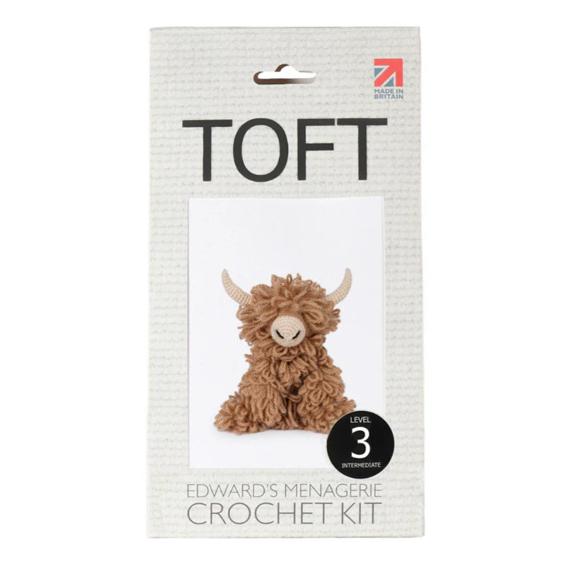 toft; crochet; kit; morag; highland; cow;