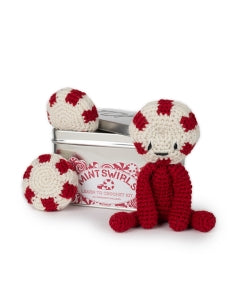 toft; crochet; kit; peppermints in a tin;