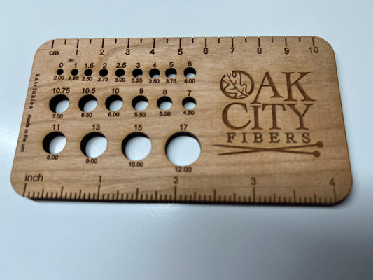 Katrinkles Wood Needle Gauge Ruler
