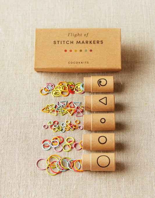 cocoknits; flight of stitch markers;